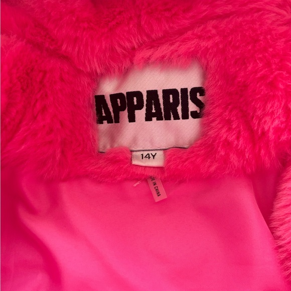 Apparis Big Girls GOLDY KIDS COAT hot pink size 14 - Picture 2 of 6